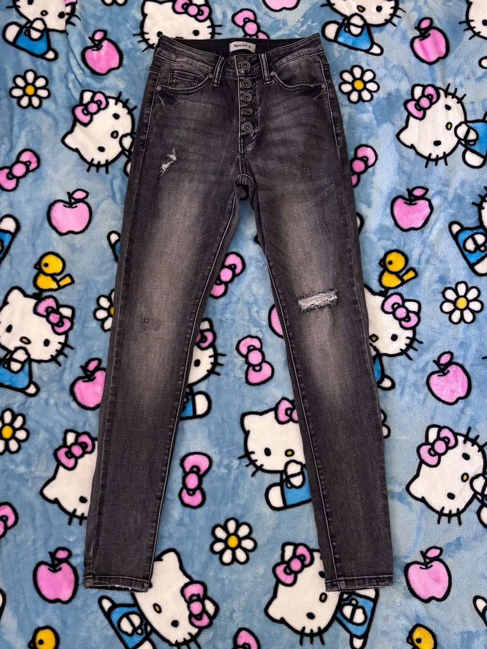 Special A high waist distressed skinny jeans
